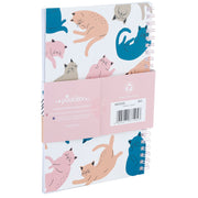 Cat's Life Spiral Bound A5 Lined Notebook
