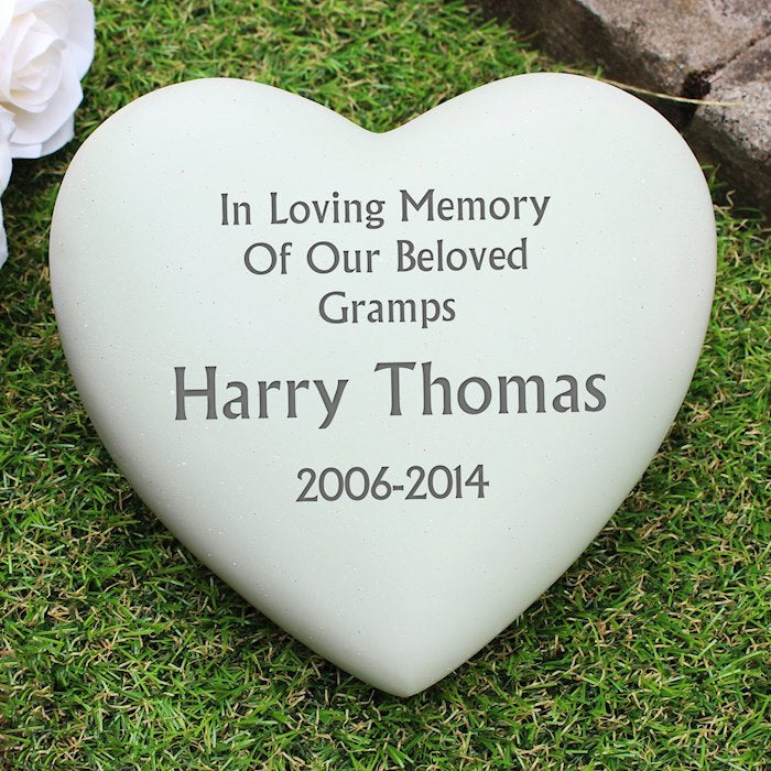 Personalised Heart Memorial - Myhappymoments.co.uk
