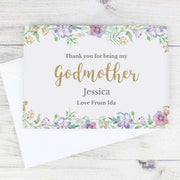 Personalised Thank You For Being My Godmother Card - Myhappymoments.co.uk