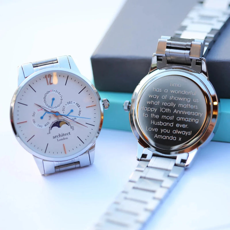 Personalised Men's Architect Apollo White Watch