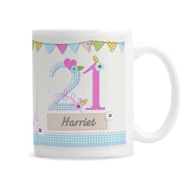 Personalised Birthday Age Female Mug - Myhappymoments.co.uk