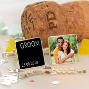 Personalised Wedding Role Photo Cufflinks