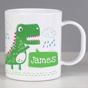 Personalised Be Roarsome Dinosaur Plastic Mug - Myhappymoments.co.uk