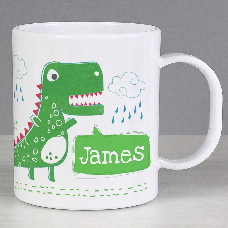 Personalised Be Roarsome Dinosaur Plastic Mug - Myhappymoments.co.uk