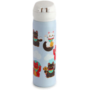 Maneki Neko Lucky Cat Reusable Thermal Insulated Drinks Bottle