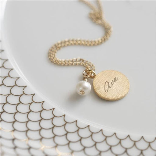 Personalised Pearl Pendant Necklace