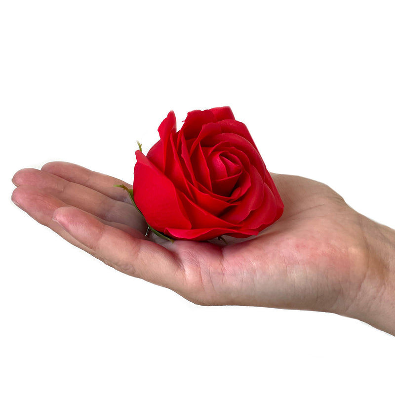 Soap Flower Gift Bouquet In Box - 13 Red Roses - Heart