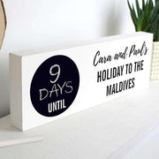 Personalised Countdown Wooden Block Sign - Myhappymoments.co.uk