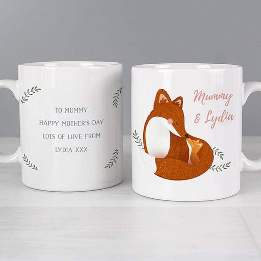 Personalised Mummy and Me Fox Mug - Myhappymoments.co.uk