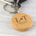 Personalised Monogram Love Wooden Keyring - Myhappymoments.co.uk