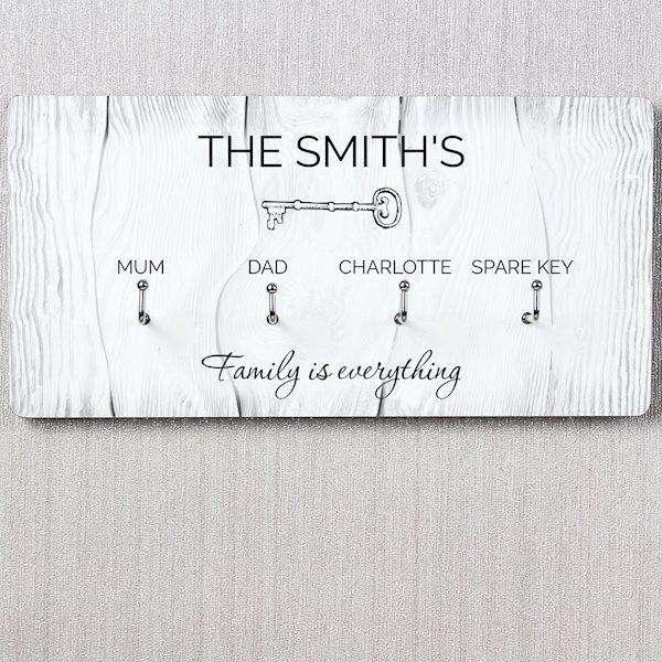 Personalised Family Names Wall Hooks - Myhappymoments.co.uk