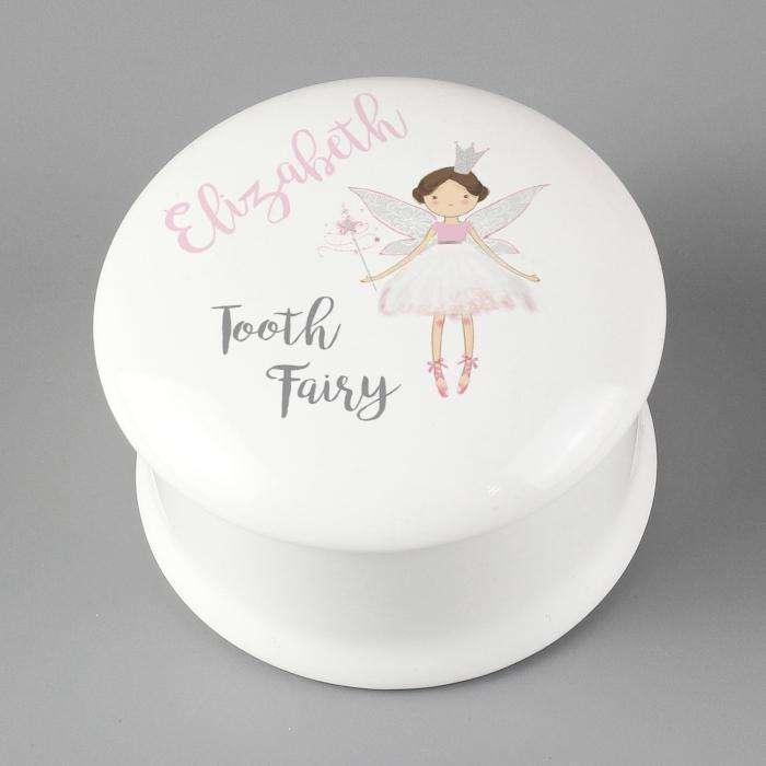 Personalised Tooth Fairy Ceramic Trinket Keepsake Box - Myhappymoments.co.uk