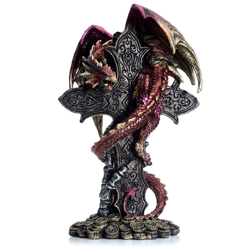 Dark Legends Celtic Cross Treasure Guardian Dragon