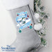 Personalised The Snowman and the Snowdog Luxury Silver Grey Christmas Stocking