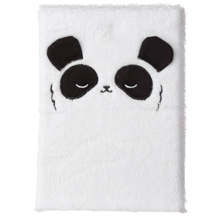 Fluffy Plush Panda Design Notebook 