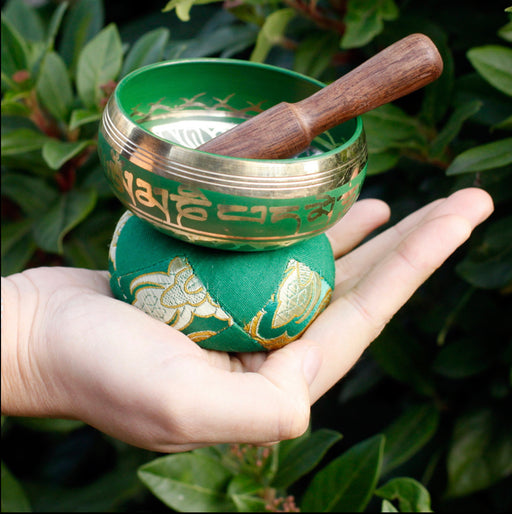 Mini Singing Bowl Gift Set - Green