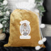 Personalised Christmas Luxury Pom Pom Gold Sack - Gonk