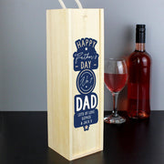 Personalised Happy Father's Day No. 1 Dad Wooden Wine Box