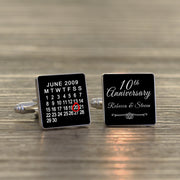 Personalised Anniversary Calendar Cufflinks