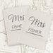Personalised Mrs & Mrs Cream Passport Holders