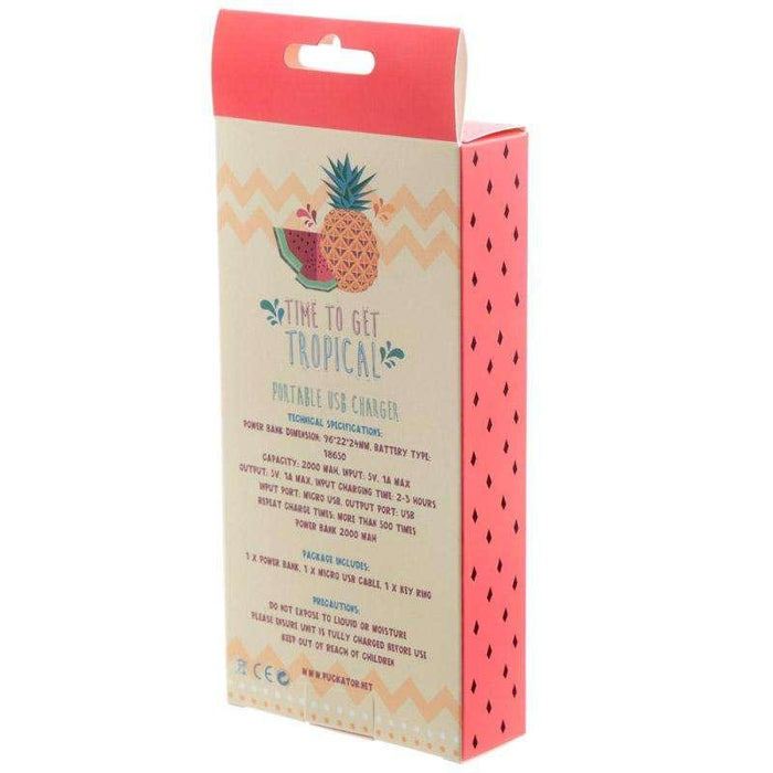 Tropical Portable USB Charger Power Bank - Myhappymoments.co.uk