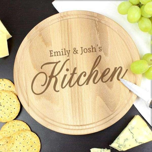 Engraved Kitchen Round Chopping Board - Myhappymoments.co.uk