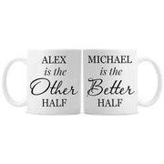 Personalised Other Half and Better Half Mug Set - Myhappymoments.co.uk