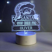 Personalised Santa Stop Here LED Night Light - Myhappymoments.co.uk