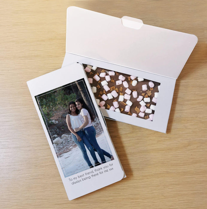 Personalised Photo Upload Letterbox Milk Chocolate Card