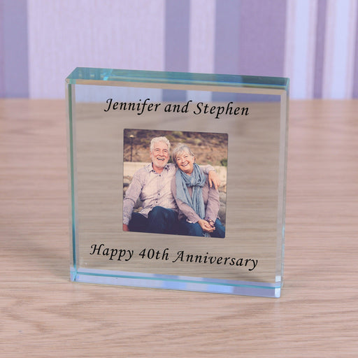 Personalised Glass Token - Photo With Message