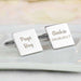 Personalised Wedding Role Square Cufflinks - 2 line - Myhappymoments.co.uk