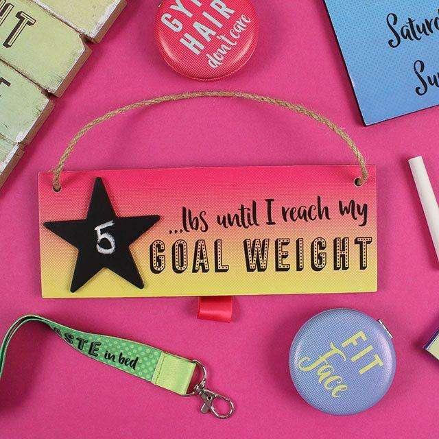 Weight Loss Countdown Hanging Sign - Myhappymoments.co.uk