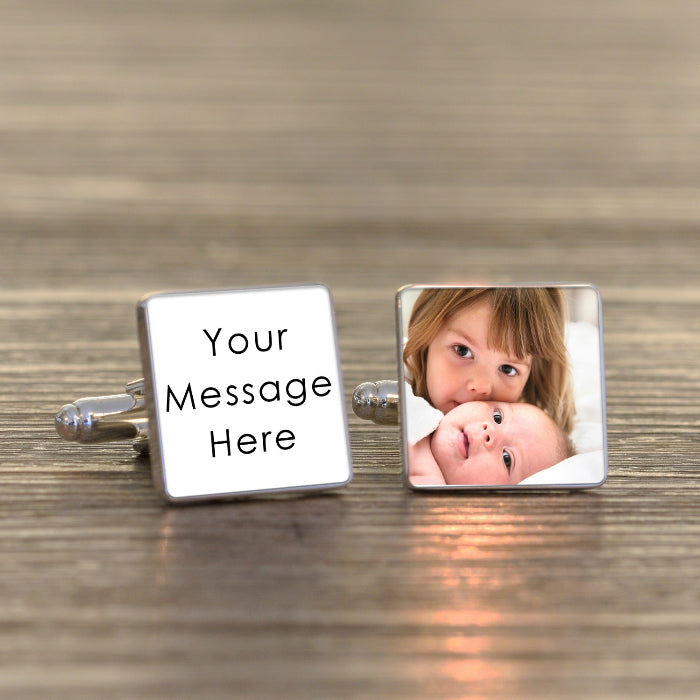 Any Message & Photo Cufflinks With Case