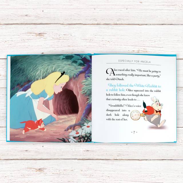 Personalised Disney Alice In Wonderland Story Book - Myhappymoments.co.uk