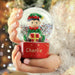 Personalised Name Only Elf Christmas Glitter Snow Globe