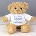 Personalised Message Teddy Bear - Blue - Myhappymoments.co.uk