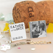 Personalised Wedding Role Photo Cufflinks