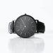Handwriting Engraving Men's Minimalist Watch With Jet Black Strap