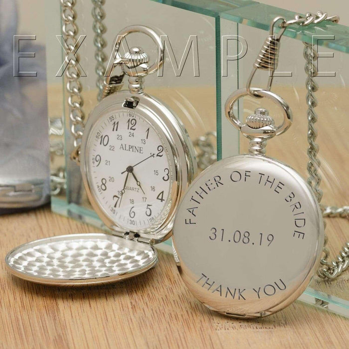 Engraved Any Message Pocket Fob Watch - Myhappymoments.co.uk