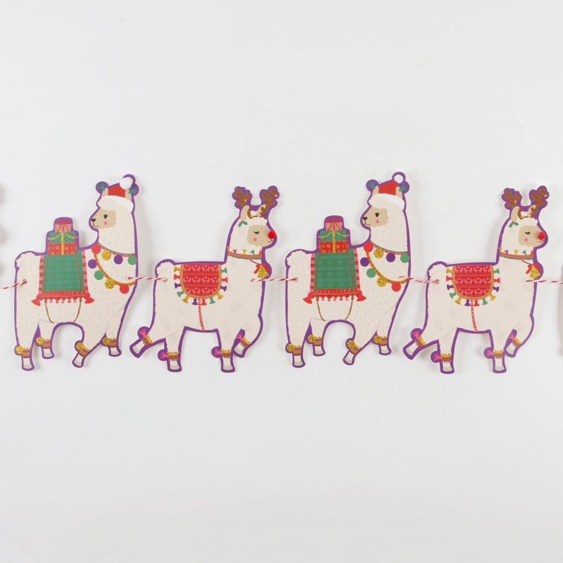 Fa La La Llama Christmas Paper Bunting