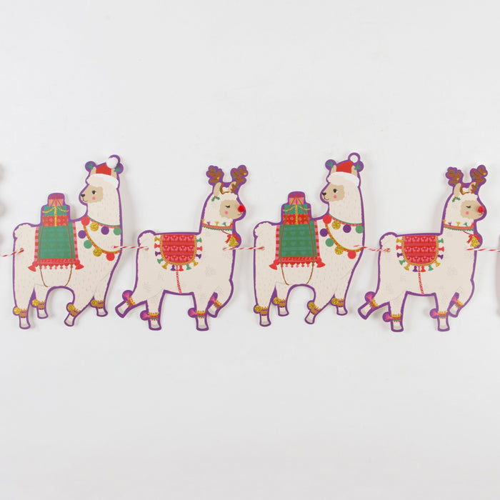 Fa La La Llama Christmas Paper Bunting