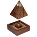 Sheesham Wood Pyramid Incense Cone Burner Box with Buddha & Fretwork