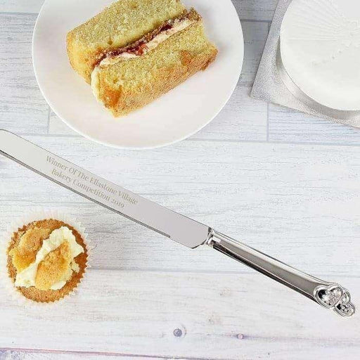 Personalised Any Message Heart Cake Knife - Myhappymoments.co.uk