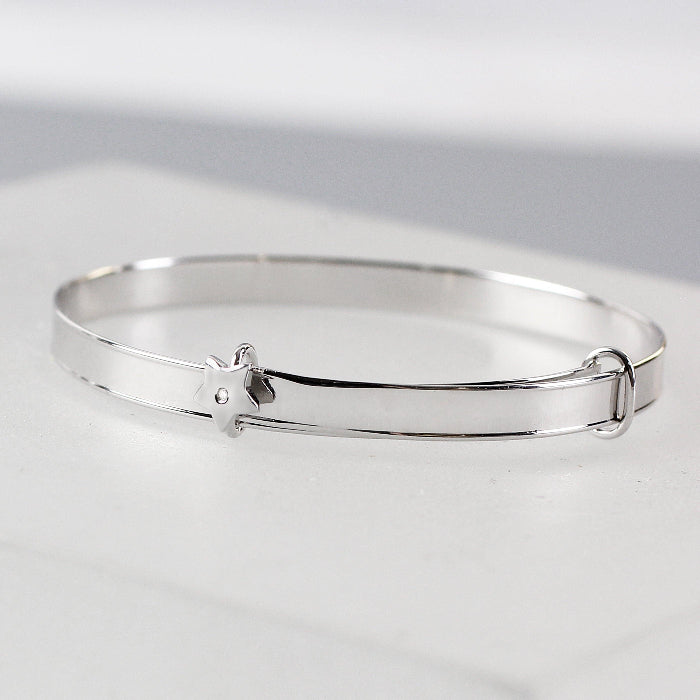 Personalised Sterling Silver Christening Bracelet
