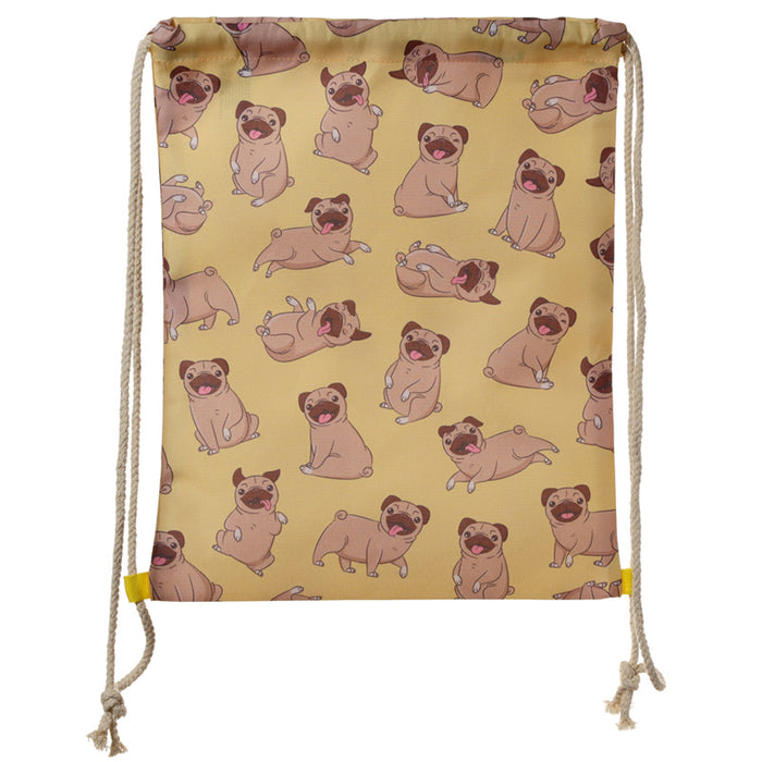 Mopps Pug Drawstring Bag
