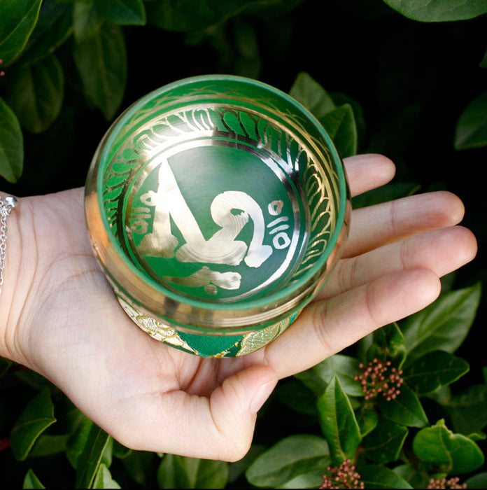 Mini Singing Bowl Gift Set - Green