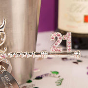 Personalised 21st Birthday Butterfly Key - Pink