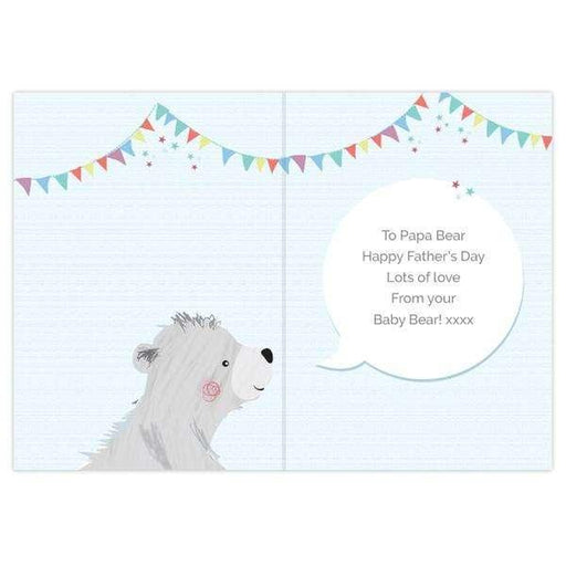 Personalised 1st Father's Day Daddy Bear Card - Myhappymoments.co.uk