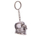 Silver Crystal Eyed Skull Keyring - Myhappymoments.co.uk