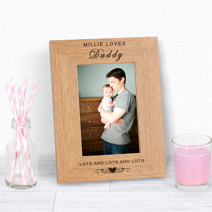 Personalised Loves Daddy Photo Frame - Myhappymoments.co.uk